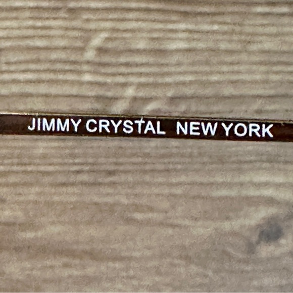 Vintage Jimmy Crystal AVIATOR CRYSTAL SUNGLASSES - Gold Frame - EUC - Picture 6 of 8